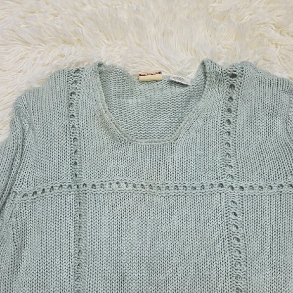 Von Saken Vintage 90s Mint Knit Sweater Dress - Picture 2 of 6